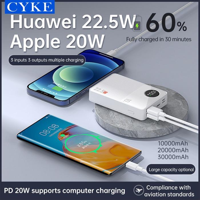 A-One Brand - Powerbank 30000 mAH 22W - Svart