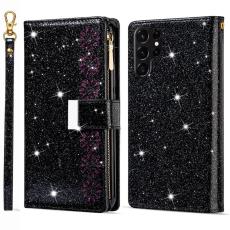 OEM - Samsung Galaxy S26 Ultra Pl&aring;nboksfodral Konstl&auml;der Stj&auml;rnhimmel - Svart