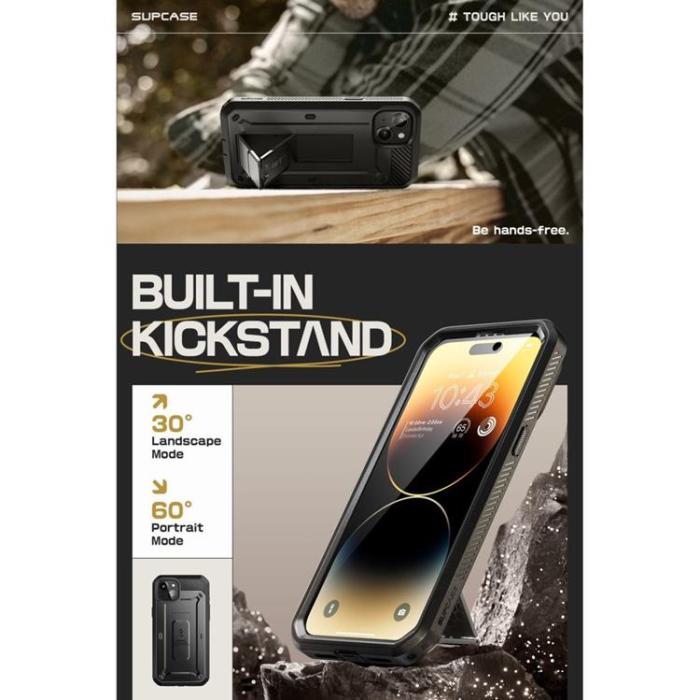 UTGATT - Supcase iPhone 15 Mobilskal Unicorn Bettle Pro - Svart