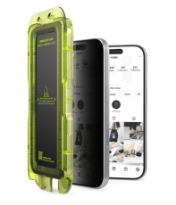 Tech-Protect - [2-Pack] Ringke H&auml;rdat Glas Sk&auml;rmskydd F&ouml;r iPhone 18 Pro Privacy - Svart