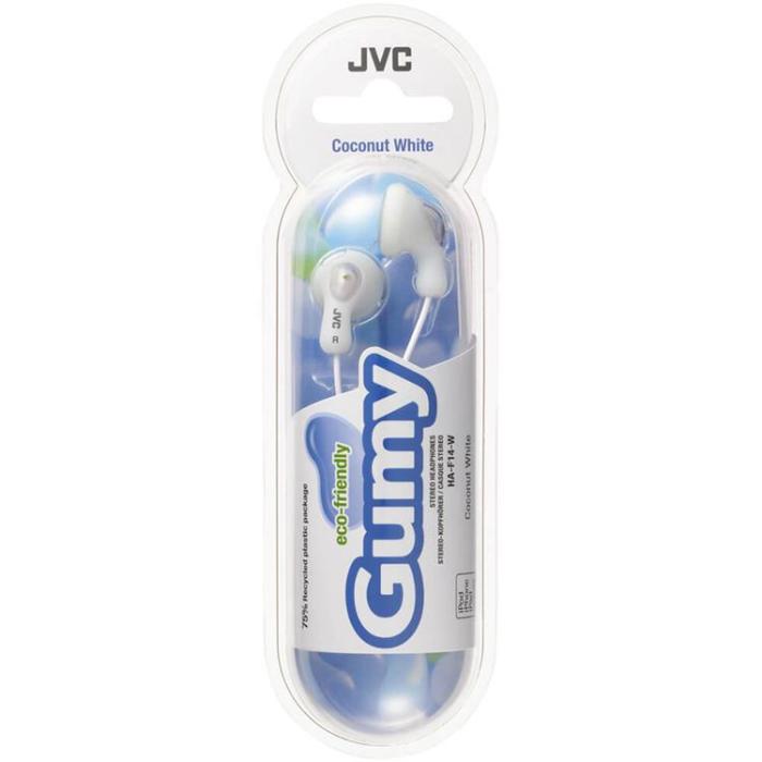 JVC - JVC Hörlurar F14 Gumy In-Ear Mic - Vit