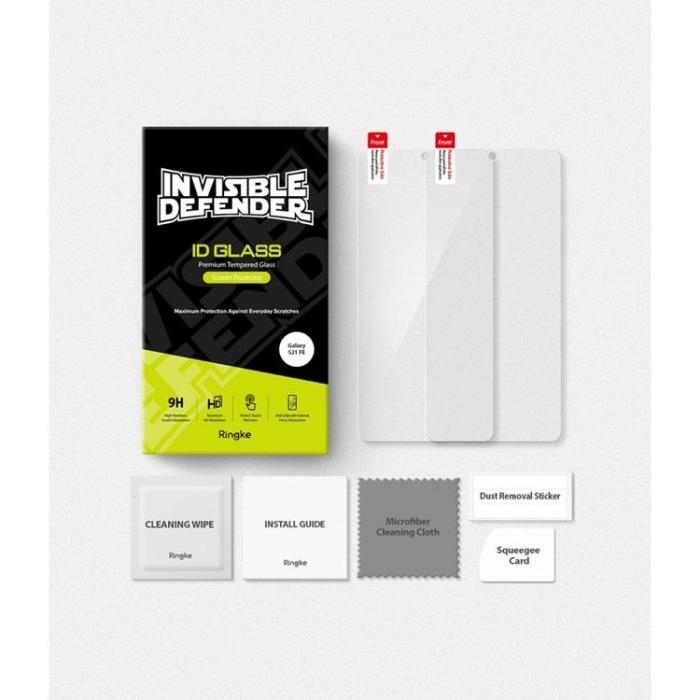 UTGATT - Ringke ID 2-Pack Härdat Glas Skärmskydd Galaxy S21 FE - Clear