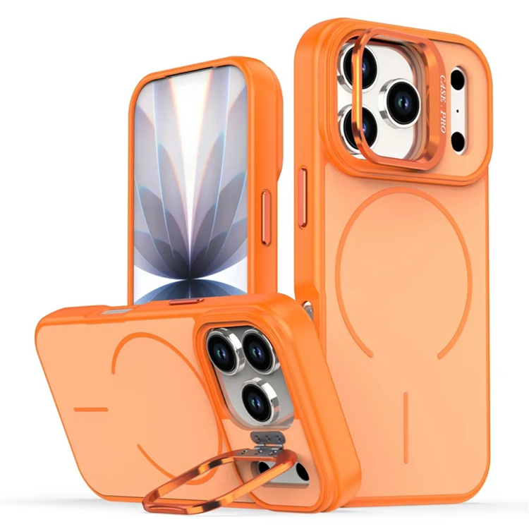 Mobilskal till iPhone 17 Pro Max MagSafe Skin-Touch Kickstand - Orange (Orange) | 2353 | AlltMobil