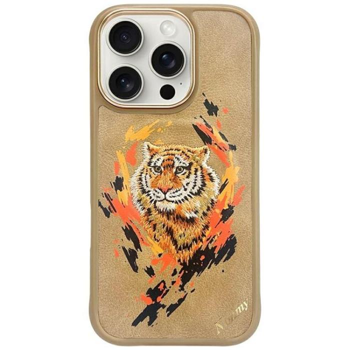 NIMMY - Nimmy iPhone 16 Pro Mobilskal MagSafe Tiger - Ljusbrun