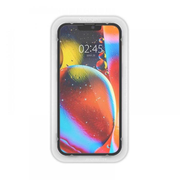 Spigen - [2-Pack] Spigen iPhone 16E Härdat Glas Skärmskydd Alm FC - Svart