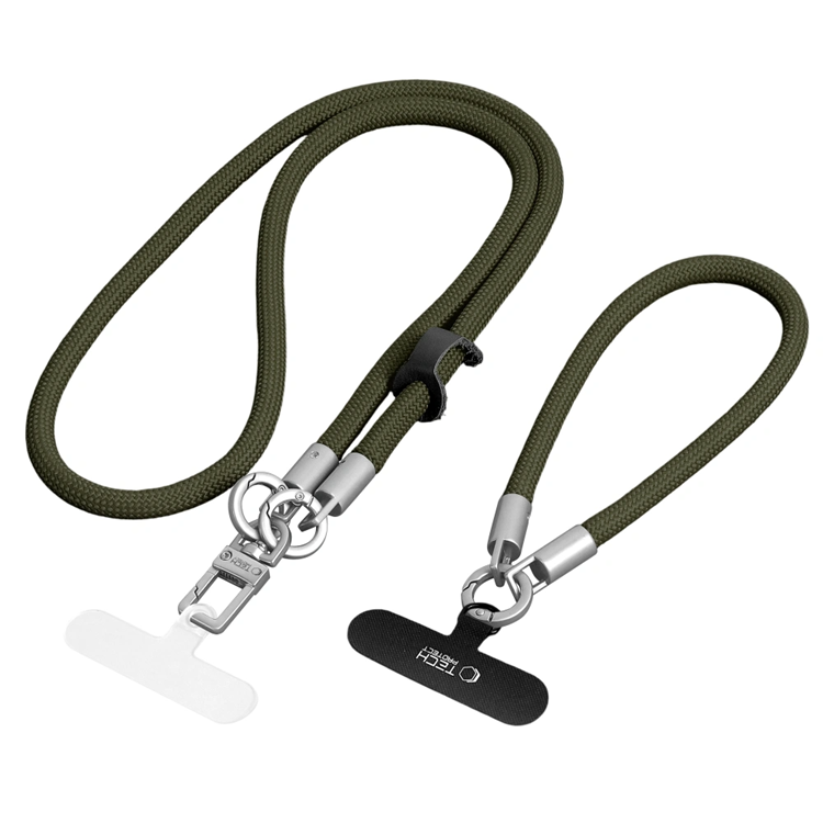 Tech-Protect Mobilrem Crossbody Och Wrist C10S - Olive Grön/Titanium | 264 | AlltMobil