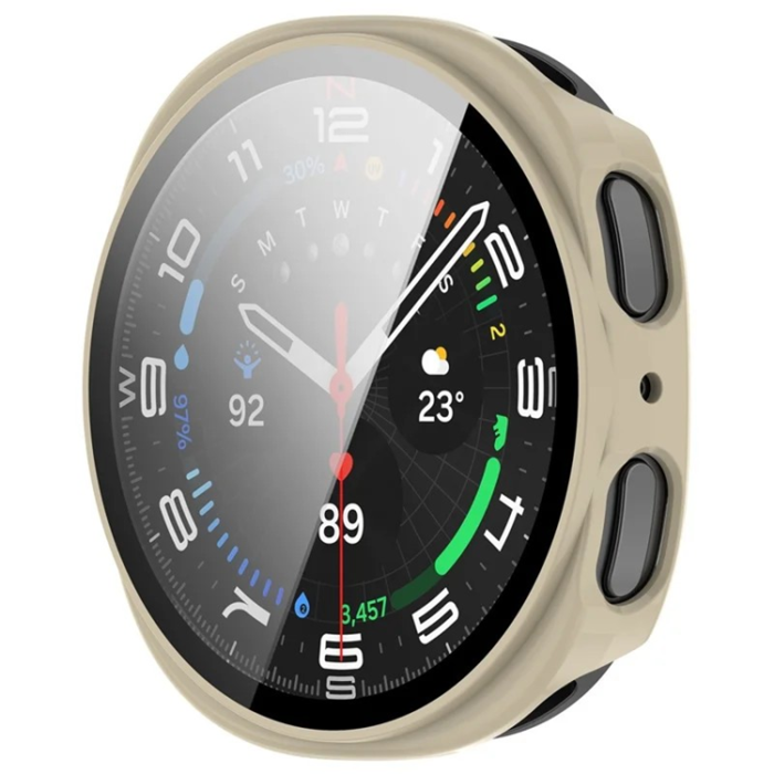 WANLONFENG - Wanlonfeng Galaxy Watch 8 (44mm) Skal PC-Ram - Vit