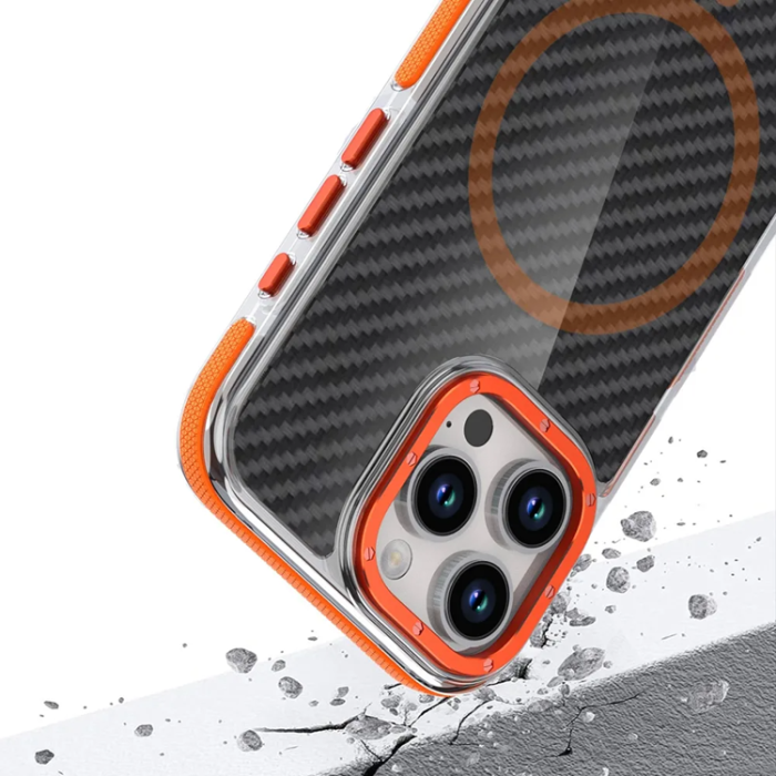 A-One Brand - iPhone 17 Mobilskal Magsafe Fiber - Orange