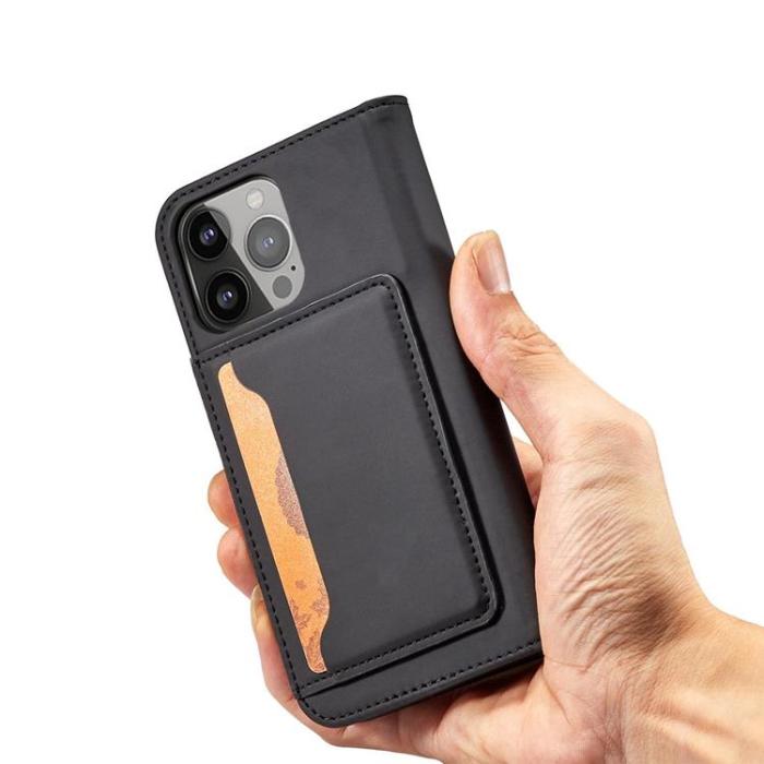 OEM - iPhone 12 Pro Max Plånboksfodral Magnet Stand - Svart