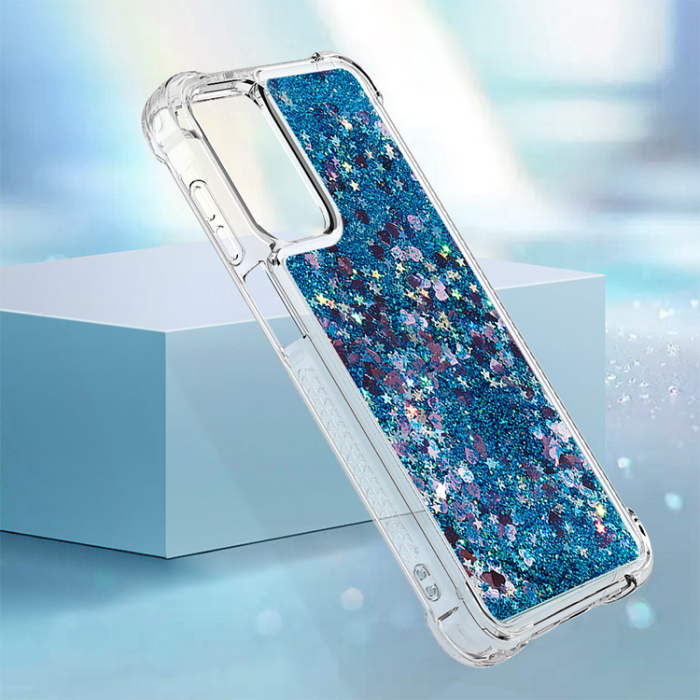 A-One Brand - Galaxy A17/A26 Mobilskal Glitter Quicksand TPU - Blå