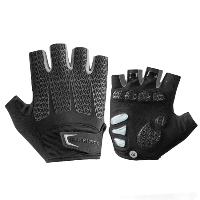 Rockbros - Rockbros Cykel Handskar Med Gel Inserts S169BGR Medium - Svart/Grå