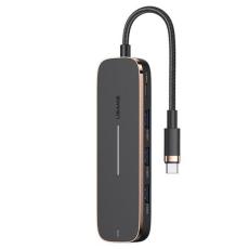 USAMS - USAMS Adapter Hubb 3xUSB-A USB-C, HDMI - Svart