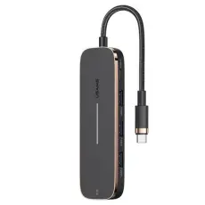USAMS - USAMS Adapter Hubb 3xUSB-A USB-C HDMI - Svart