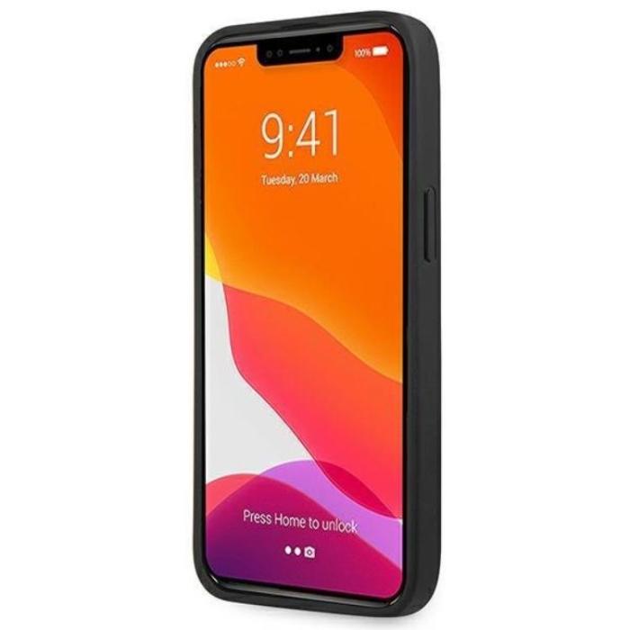 Mercedes - AMG iPhone 14 Pro Max Skal Läder Hot Stamped - Svart