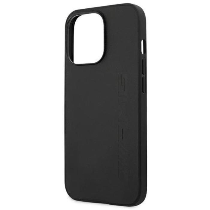 Mercedes - AMG iPhone 14 Pro Max Skal Läder Hot Stamped - Svart