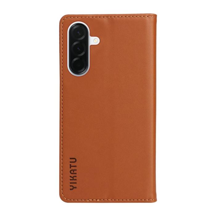 YIKATU - YIKATU Samsung Galaxy A37 Plånboksfodral Konstläder - Brun