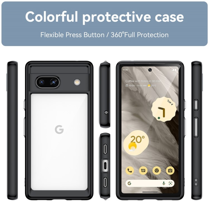 OEM - Google Pixel 7a Mobilskal Acrylic Shockproof TPU - Svart