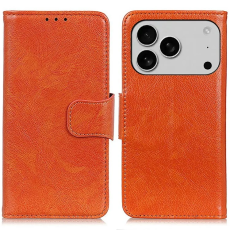 A-One Brand - iPhone 17 Pro Max Plånboksfodral Nappa Texture - Orange