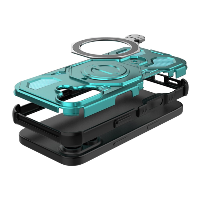 A-One Brand - iPhone 17 Mobilskal Rotating Kickstand - Babyblå