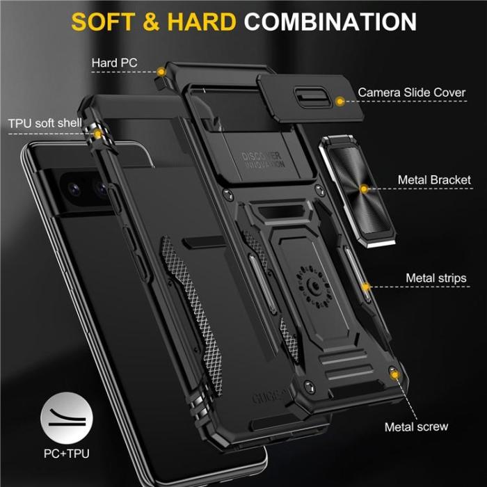 OEM - Google Pixel 8 Mobilskal Armor Kickstand - Svart