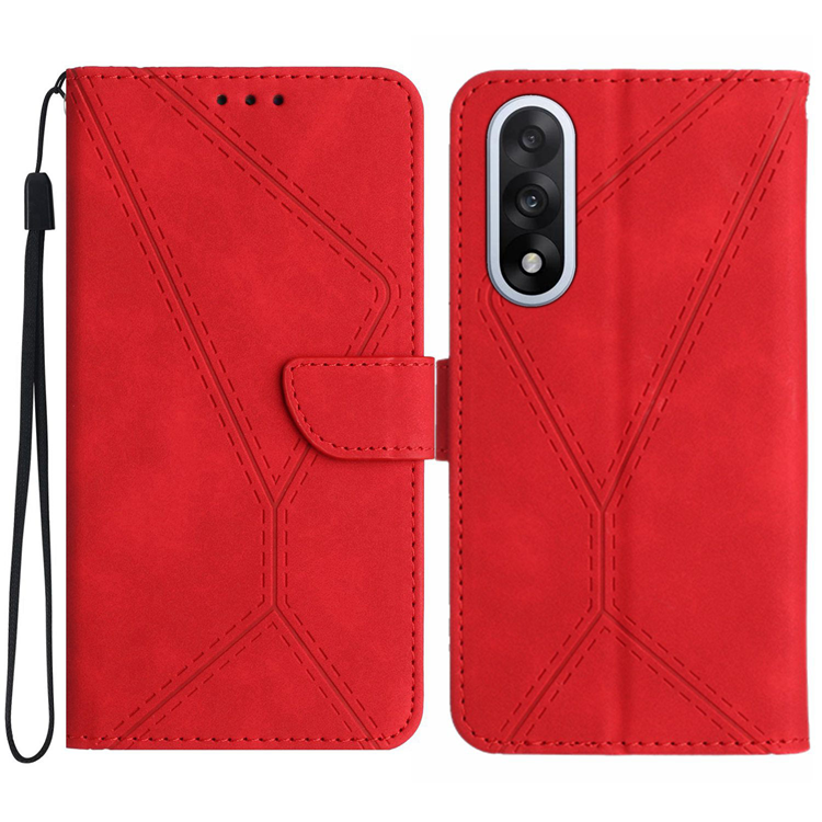 OnePlus Nord 5 Plånboksfodral Präglad Läder - Röd | 2353 | AlltMobil