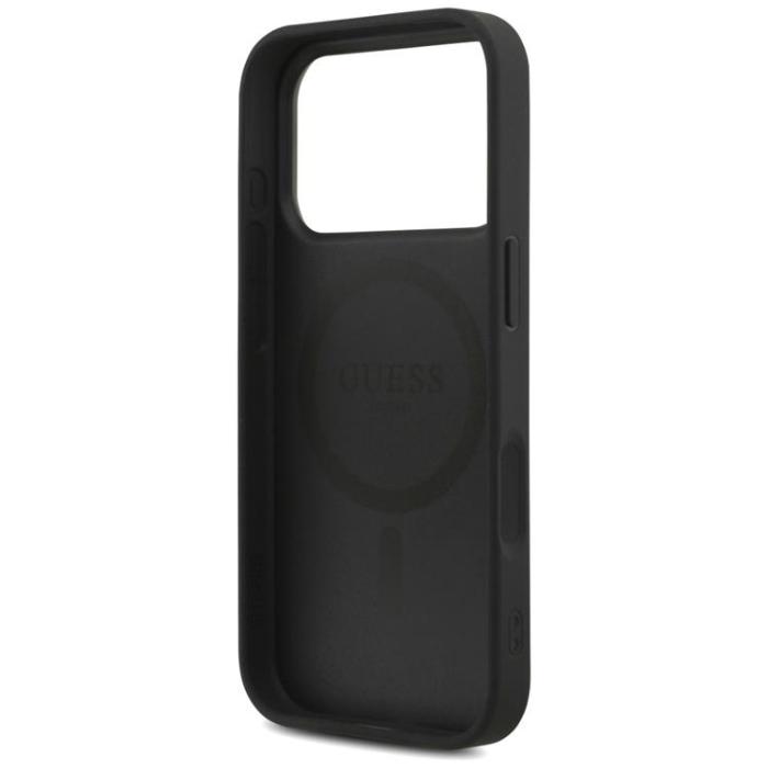Guess - Guess iPhone 17 Pro Mobilskal MagSafe 4G Strap Triangle Logo - Svart
