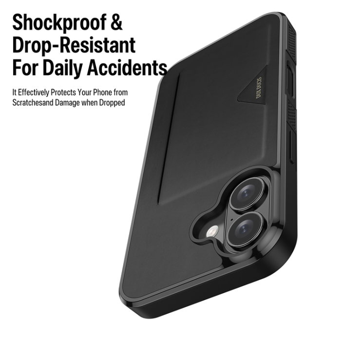 Dux Ducis - DUX DUCIS iPhone 17 Mobilskal Korthållare Pocard - Svart