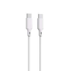 QUALO - QUALO USB-C till USB-C Kabel 1.5m 3A Recycling - Vit
