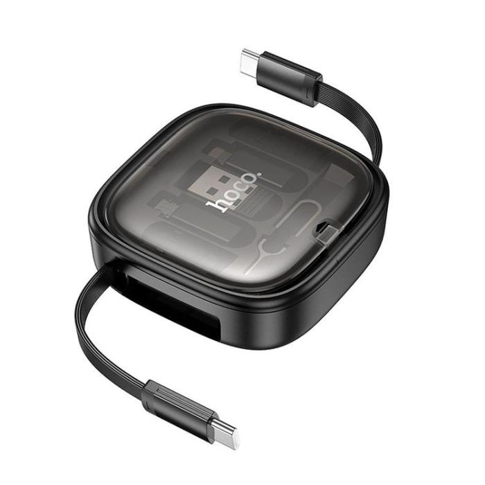 Hoco - Hoco Allt-i-ett Infällbar Laddningsdatakabelsats 60W 0.95m U140 - Svart