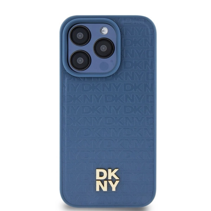 DKNY - DKNY iPhone 15 Pro Mobilskal Magsafe Läder Pattern Metal Logo