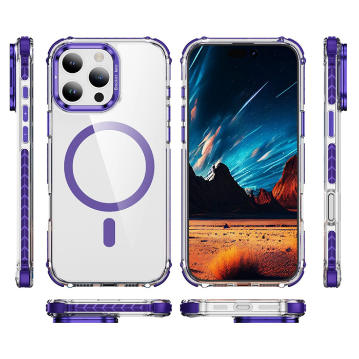 A-One Brand - iPhone 16 Pro Max Mobilskal MagSafe Kickstand - Lila