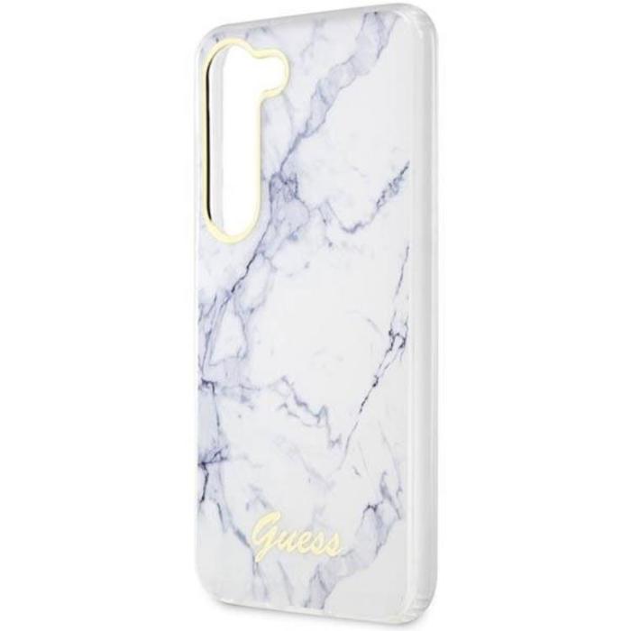 Guess - Guess Galaxy S23 Plus Mobilskal Marble - Vit