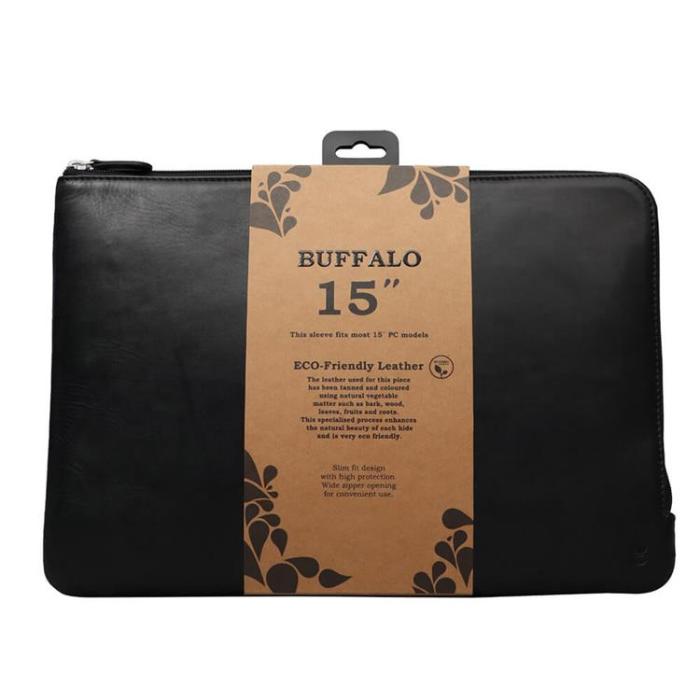 BUFFALO - BUFFALO äkta läder Datorfodral Mac & PC 15