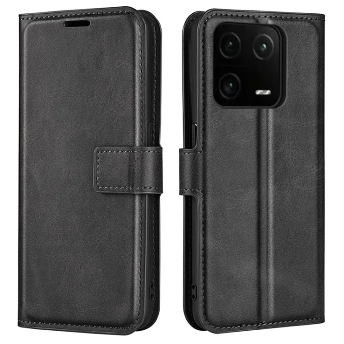 A-One Brand - Xiaomi 13 Plånboksfodral Calf Texture Flip - Svart