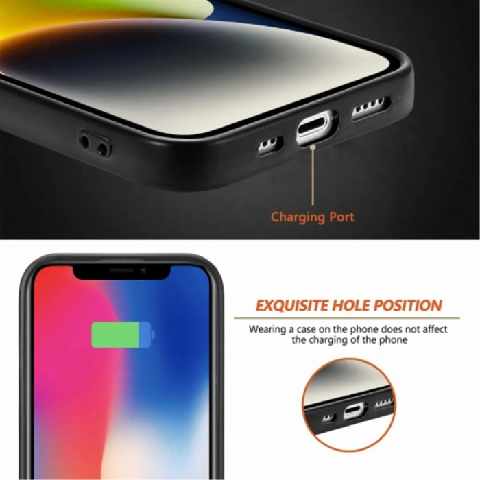 Taltech - iPhone 15 Plus Mobilskal PU-läder - Blå