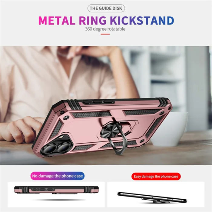  - iPhone 17 Mobilskal med Kickstand - Roséguld