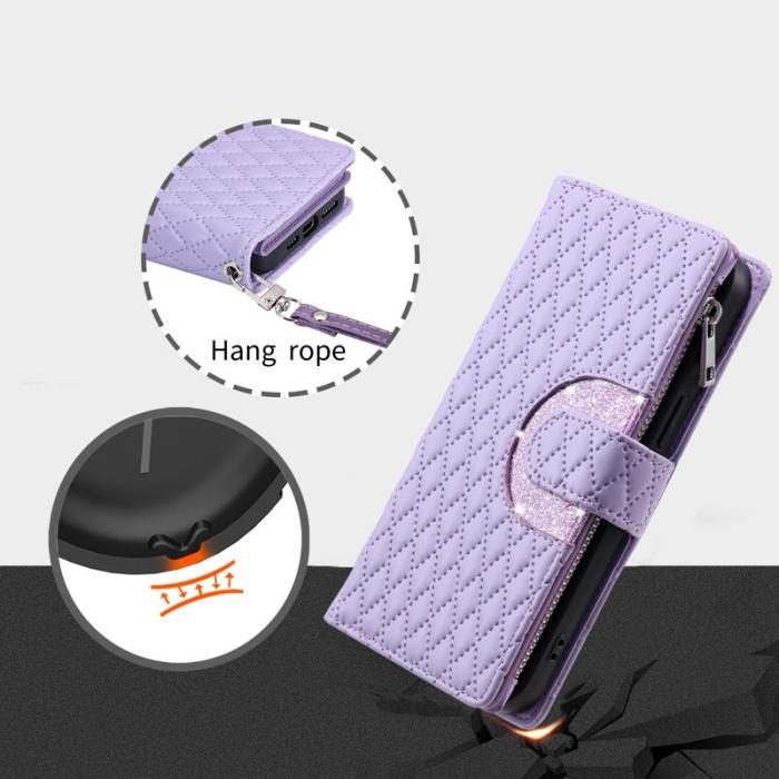 OEM - Glitter Plånboksfodral Konstläder för Samsung Galaxy S26/S26 Pro - Lila