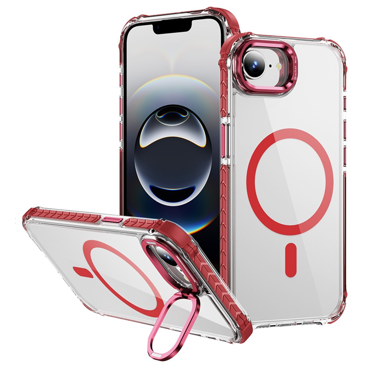 iPhone 16e Mobilskal MagSafe Kickstand - Röd | 2353 | AlltMobil