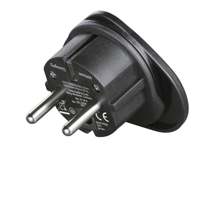Hama - HAMA Reseadapter Typ E/F Universal Världen-EU Svart