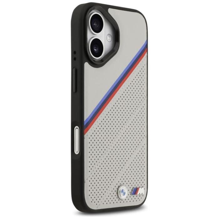 BMW - BMW iPhone 17 Mobilskal MagSafe M Tricolor Metal Logo - Grå