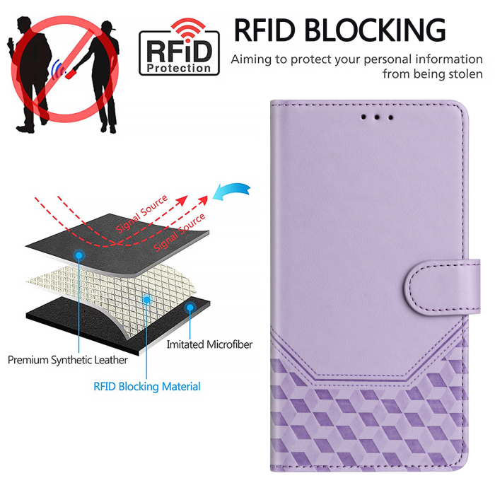 A-One Brand - Nothing Phone (3a) Plånboksfodral Imprinted Honeycomb RFID