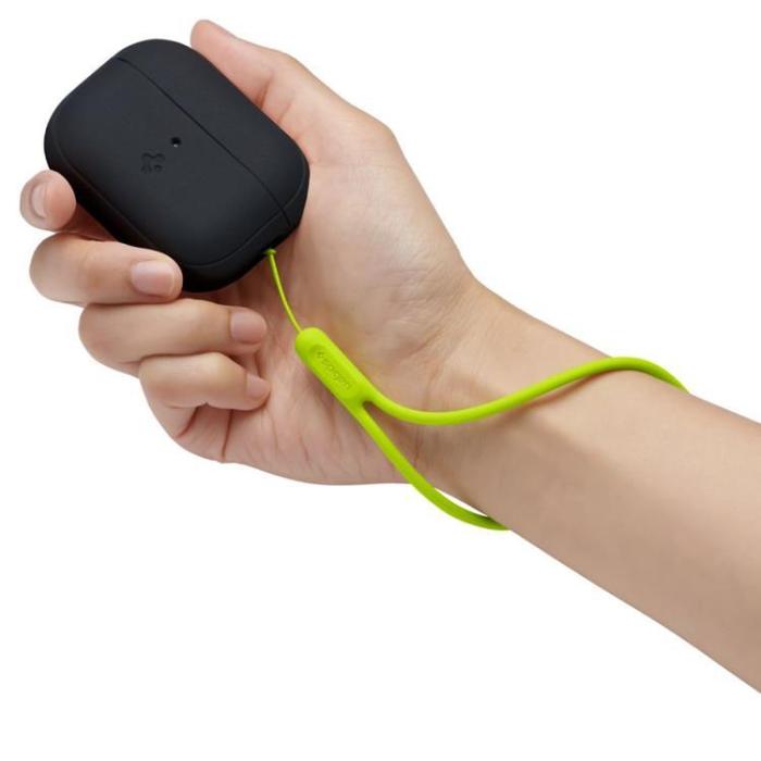 UTGATT - Spigen Airpods Pro 1/2 Skal Fit Strap Silicone - Svart/Phanton Grön