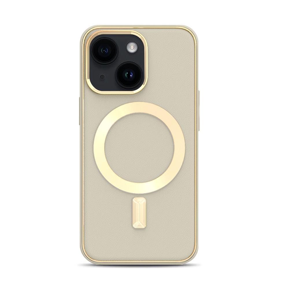 BOOM iPhone 14 Magsafe Läderskal - Beige | 2353 | AlltMobil