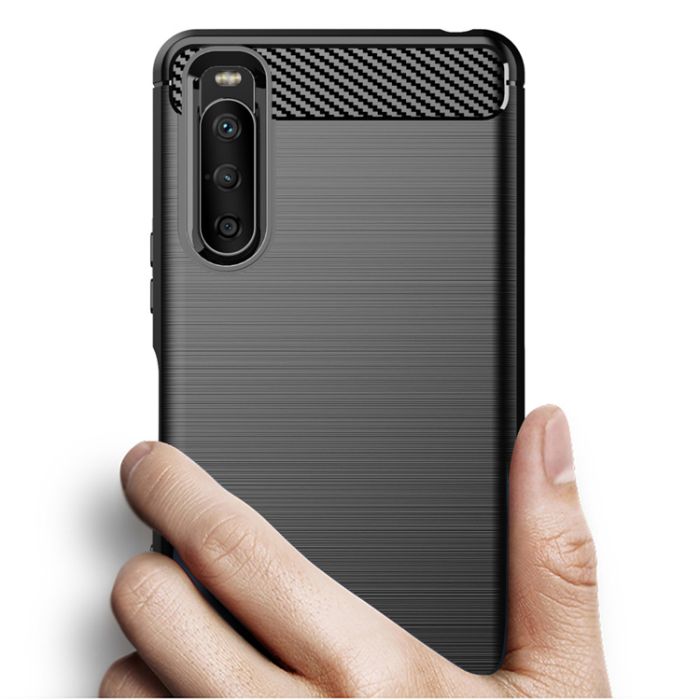 UTGATT5 - Sony Xperia 10 III Skal Carbon Flexible - Svart