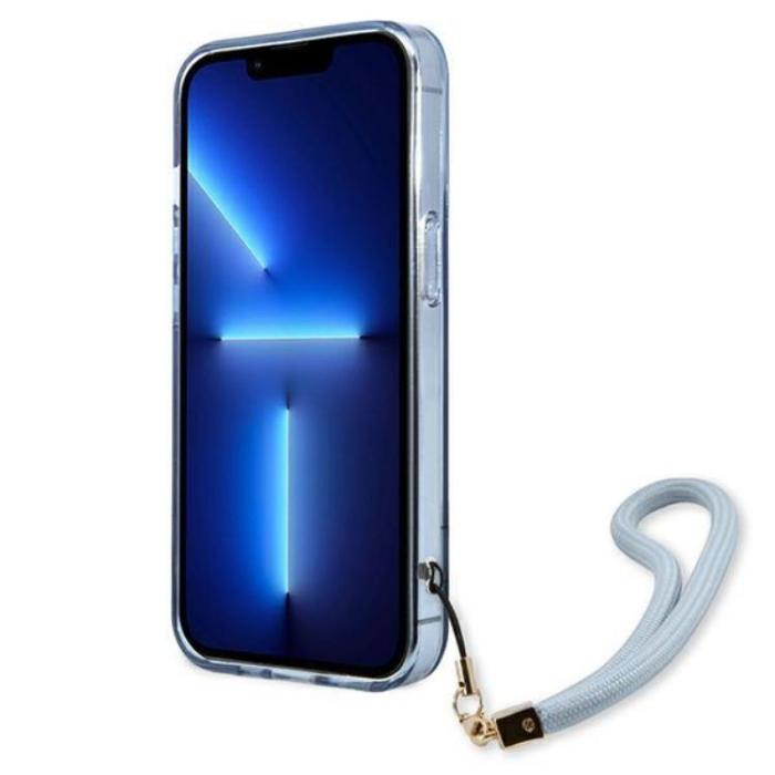 Guess - Guess iPhone 13/13 Pro Skal Translucent Stap - Blå