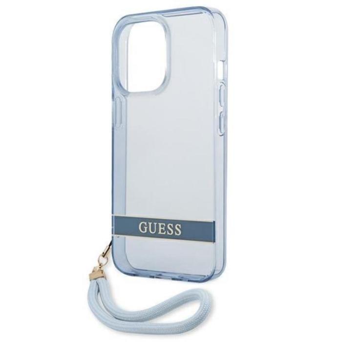 Guess - Guess iPhone 13/13 Pro Skal Translucent Stap - Blå