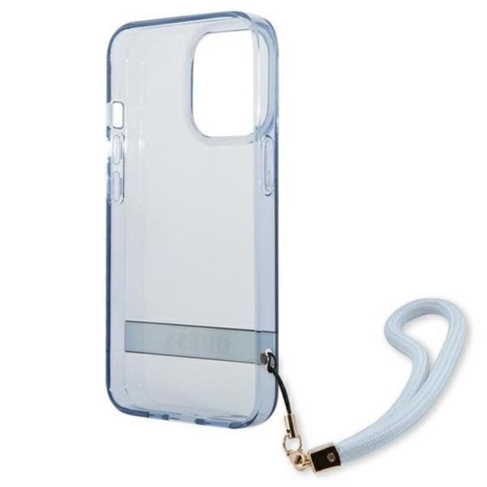 Guess - Guess iPhone 13/13 Pro Skal Translucent Stap - Blå