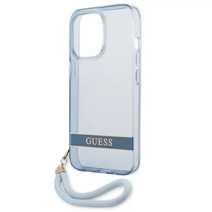 Guess - Guess iPhone 13/13 Pro Skal Translucent Stap - Blå
