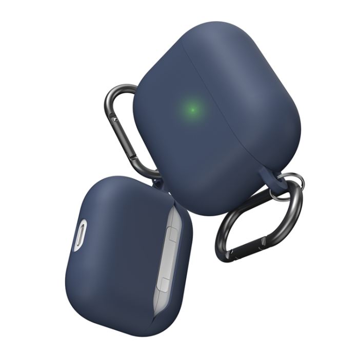 PodSkinz - PodSkinz Airpods 3 Skal HyBridShell Series Keychain - Midnattsblå