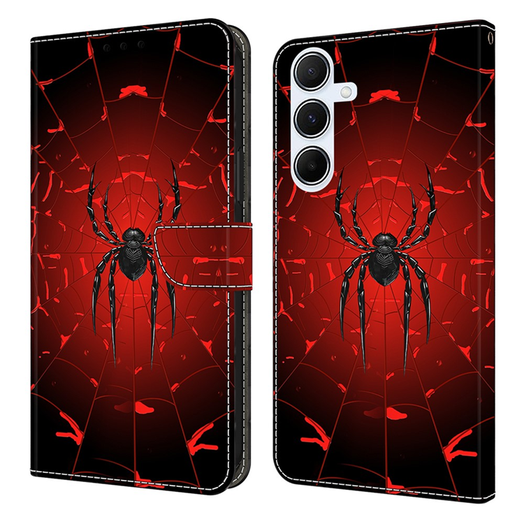 Galaxy A17/A26 Plånboksfodral Konstläder Pattern Printing (Röd) | 2353 | AlltMobil